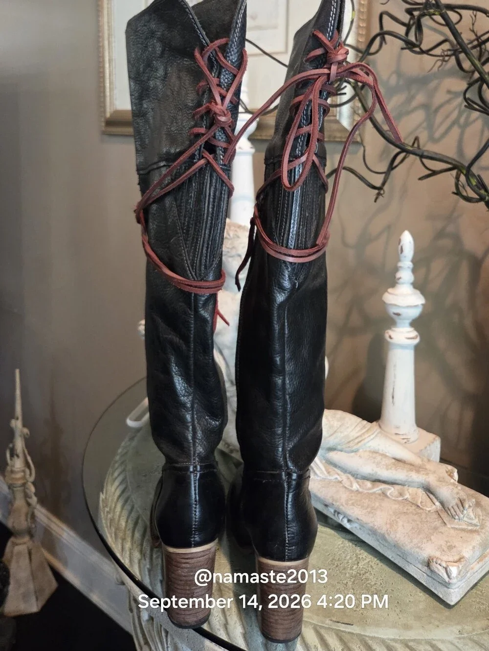 Freebird By Steven Brock Over The Knee Western Leather Boot Designer LROOM #815